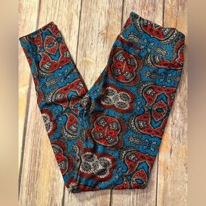 Colorful Paisley Print Leggings